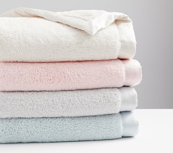 soft baby blankets with satin trim