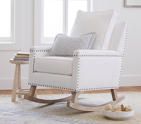 Nursery Wooden Glider Chair  - No Separate Cushion Covers Are Included And It Is Not For A Chair With Cushions.