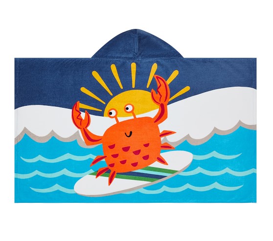 crab hooded towel