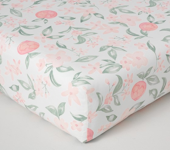 Lg Cot sheet 10 Day Care.52"x22" Sunshine Flower Floral Fabric Elastic corner 