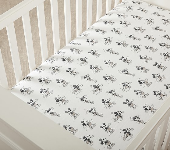 mickey mouse fitted crib sheet