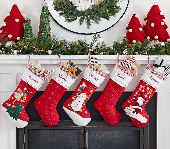 pottery barn quilted stocking