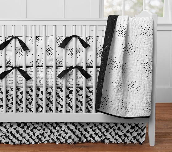 baby bedding black and white