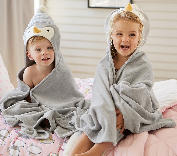 penguin baby towel