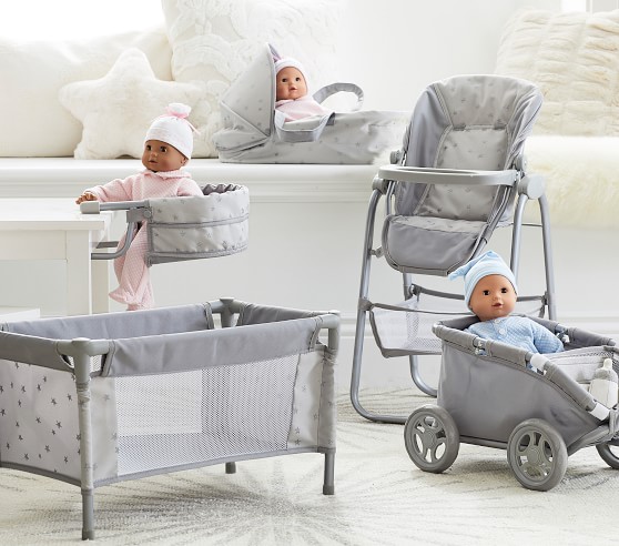 doll stroller and highchair