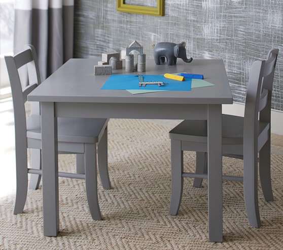 childrens table and chairs grey