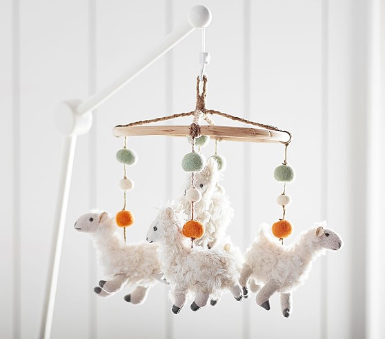 Justina Blakeney Felted Llama Baby Mobile Pottery Barn Kids