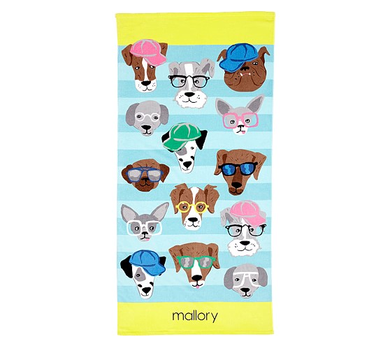 beach towels with dogs on them