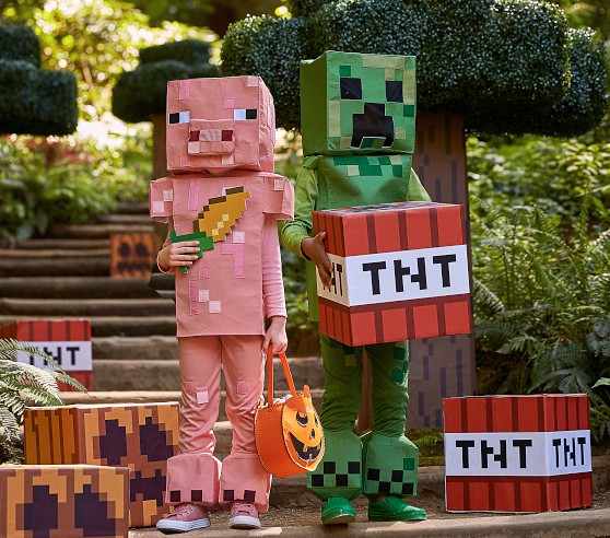 Minecraft Pig Kids Halloween Costume Pottery Barn Kids - roblox costume robot birthday party halloween kids halloween costumes for kids