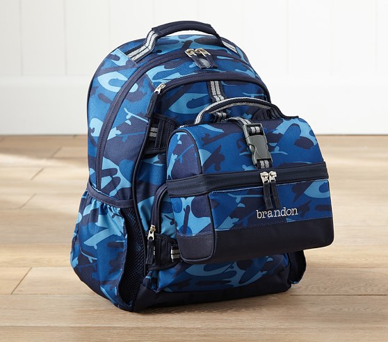 blue camo backpacks