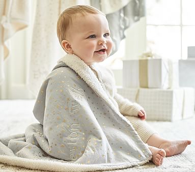 pottery barn kids personalized blanket