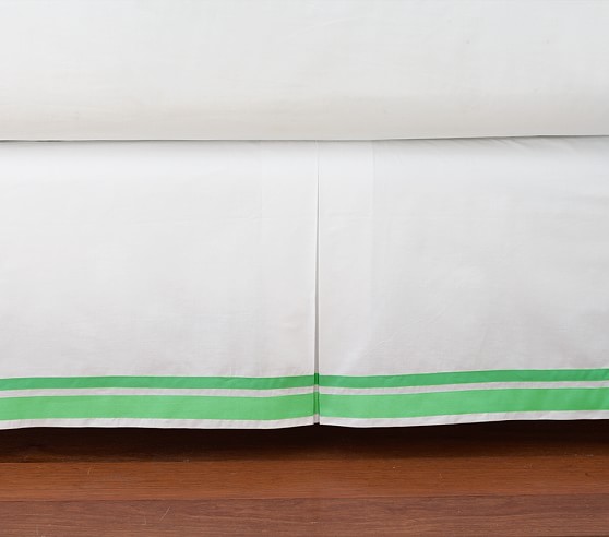 green crib skirt