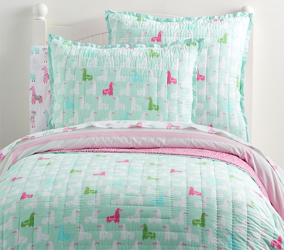 pottery barn llama sheets