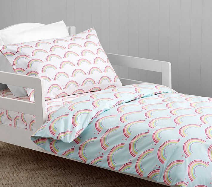 rainbow cot bed duvet cover