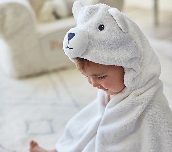 pottery barn baby hooded towel