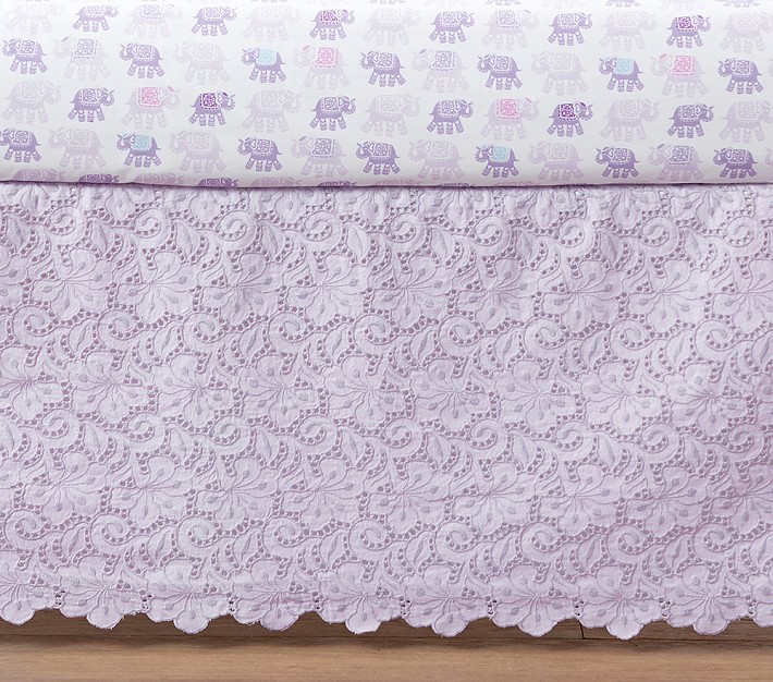 mauve crib skirt