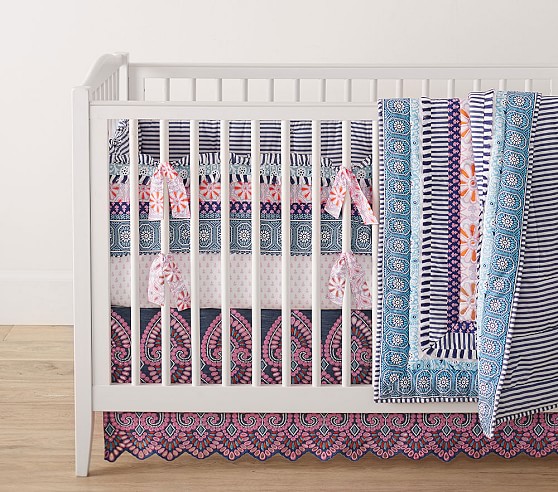 bright colored crib bedding