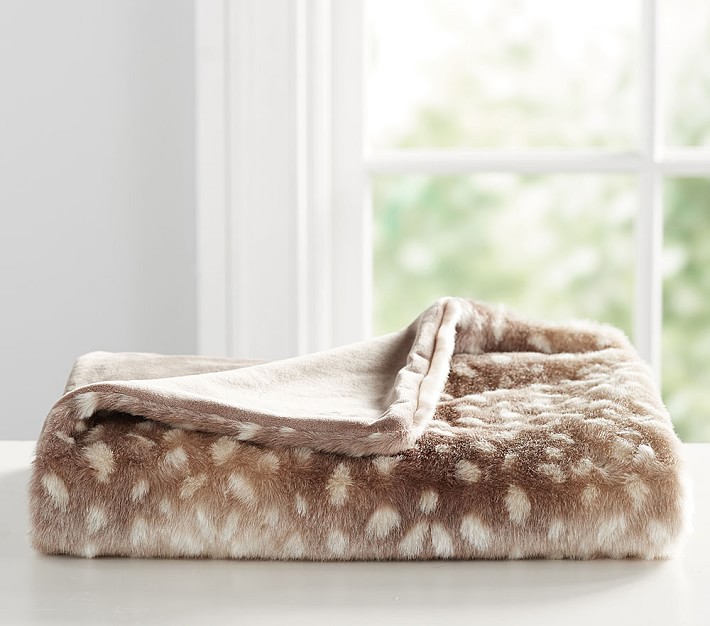 Fawn Faux Fur Baby Blanket Pottery Barn Kids