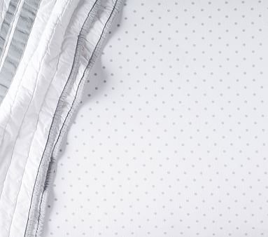 black and white polka dot crib sheet
