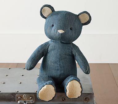 denim teddy bear