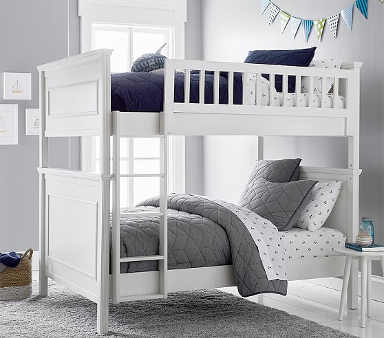 white bunk beds pottery barn