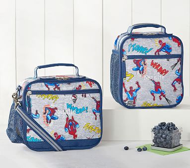 black spiderman lunch box