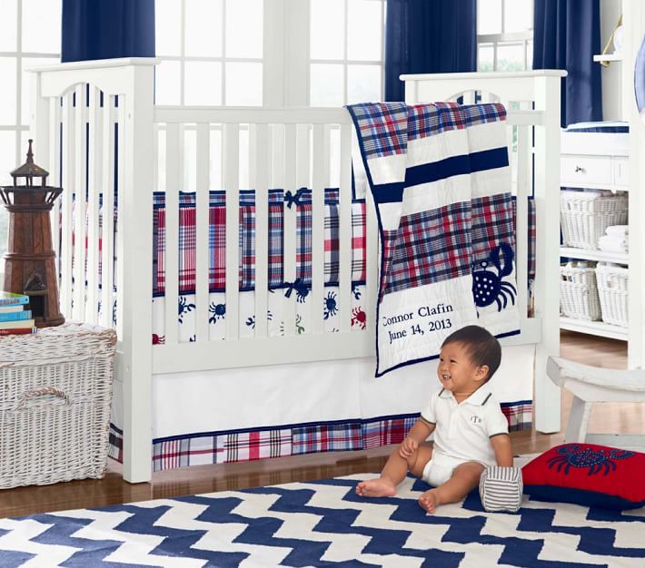 Crab Madras Nursery Bedding Pottery Barn Kids
