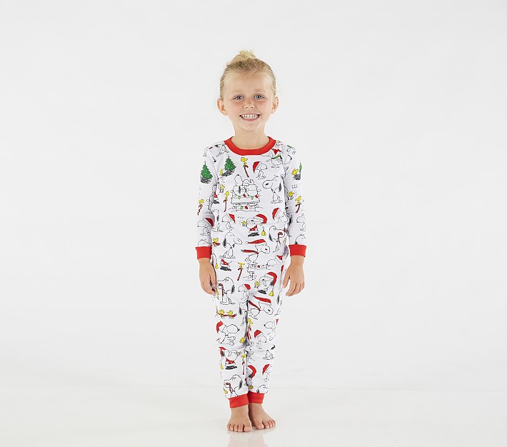 Holiday Snoopy Tight Fit Kids Pajama Pottery Barn Kids