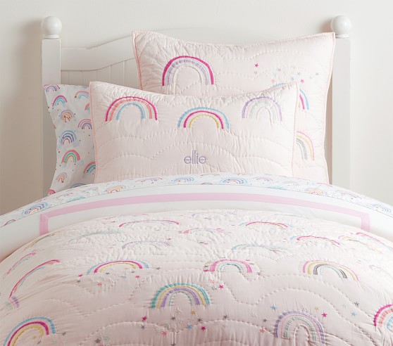 pottery barn rainbow bedding