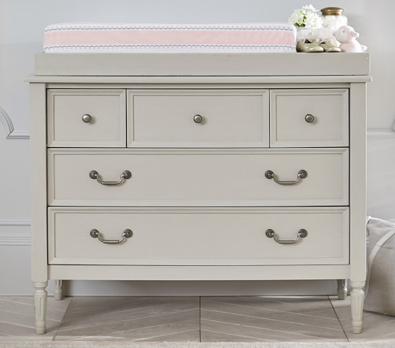 vintage gray changing table