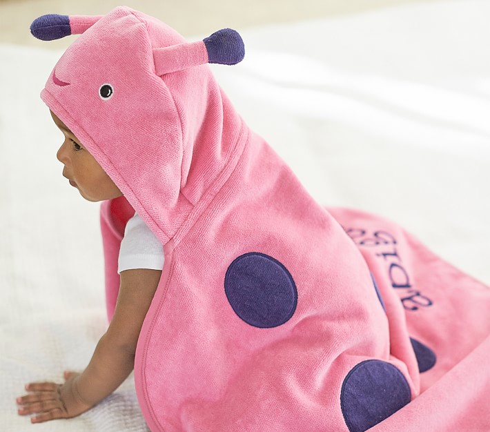 ladybug hooded towel