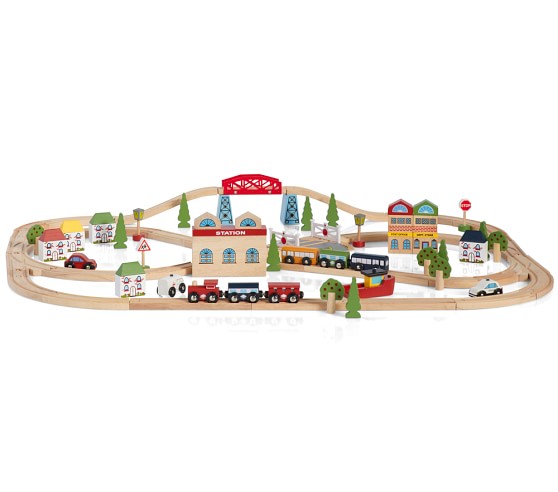 Town and Country Wooden Train Set 