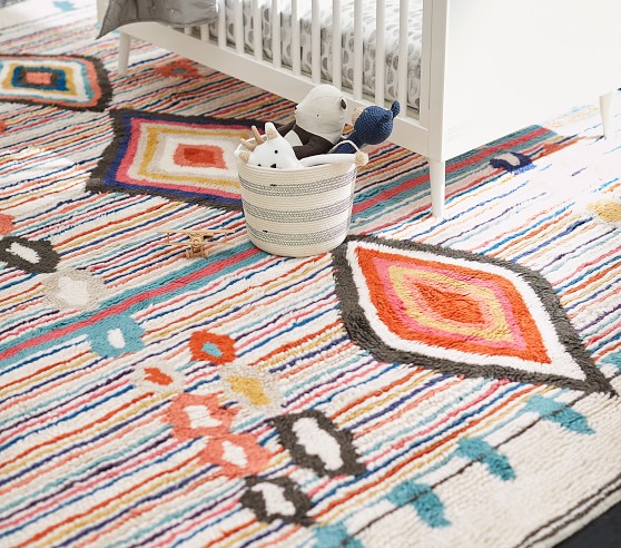 orange nursery rug