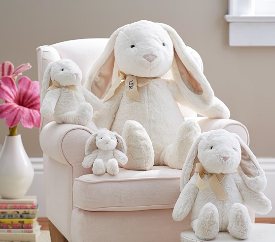 white bunny stuffed animal