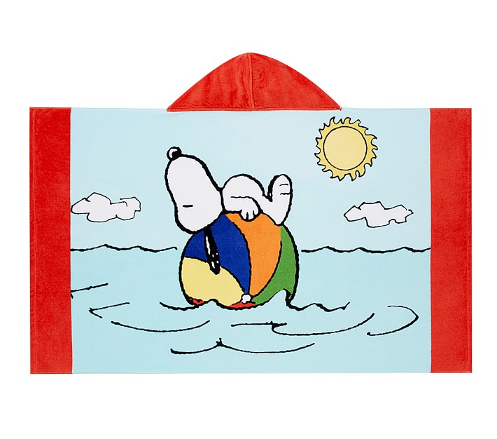 Snoopy® Beach Ball Hooded Beach Towel Pottery Barn Kids