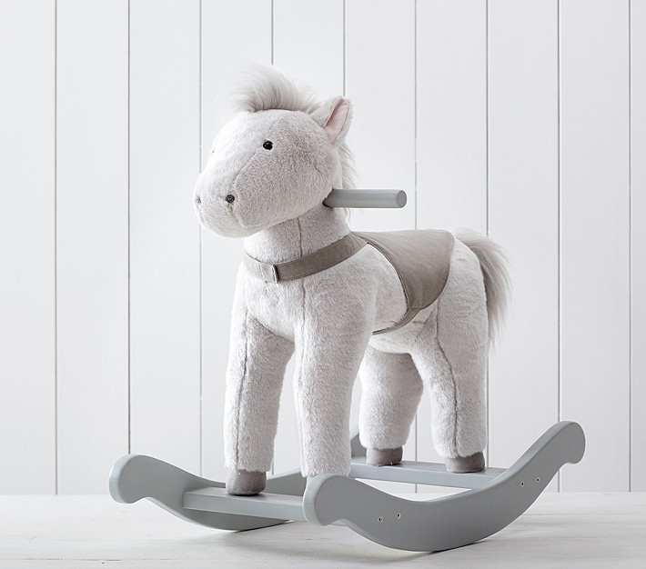 white rocking horse for nursery