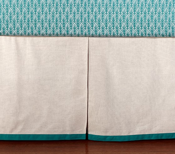 teal crib skirt