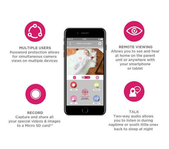 project nursery hd wifi baby monitor