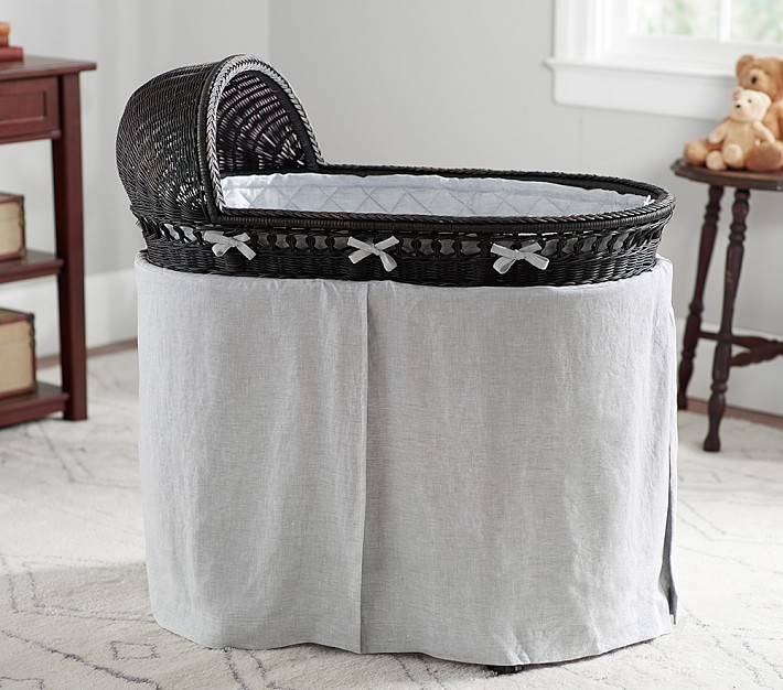 pottery barn wicker bassinet