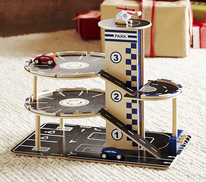 kids wooden car garage