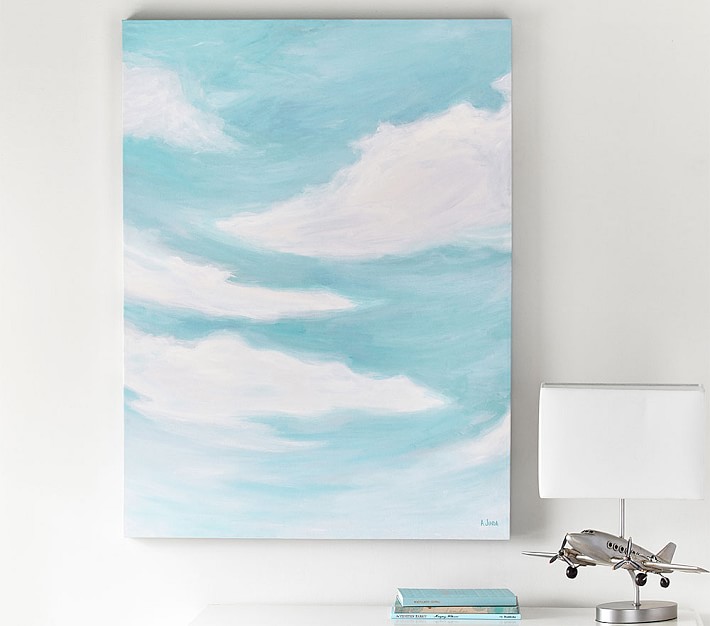 Cloud Stretched Canvas Wall Art Pottery Barn Kids