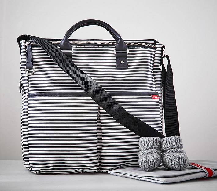 stripe diaper bag