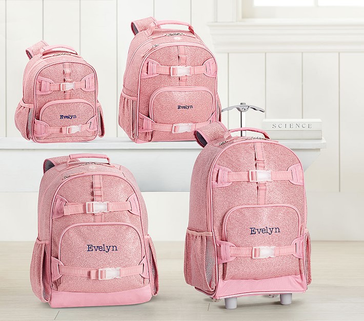 pink backpack glitter