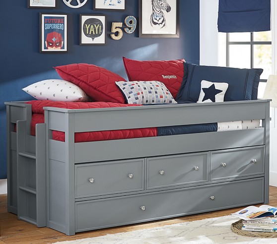 kids bed and trundle