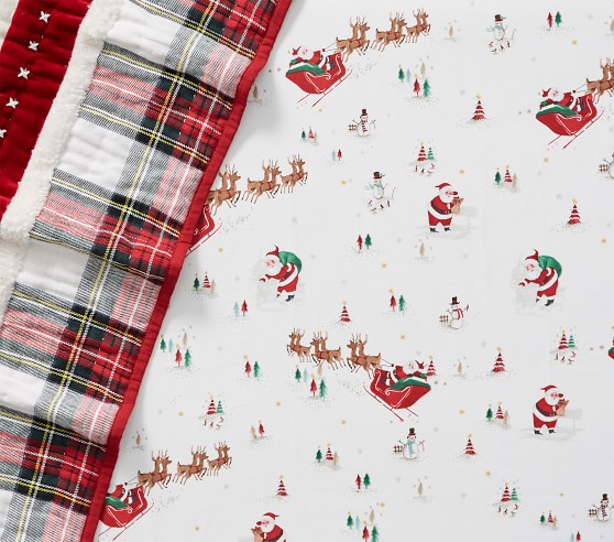 santa crib sheet
