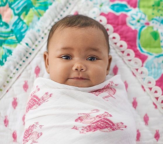 lilly pulitzer swaddle blanket