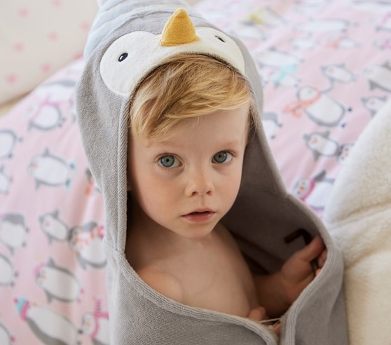 penguin baby towel