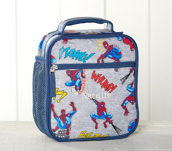 spiderman backpack and lunch box