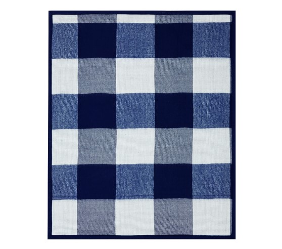 blue buffalo plaid nursery