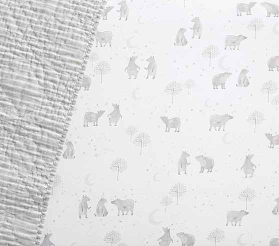 Organic Bear Crib Sheets | Pottery Barn 